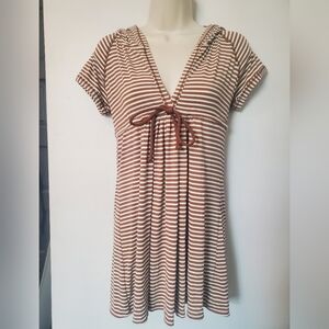 Robin Piccone Brown and White Striped Cover Up
